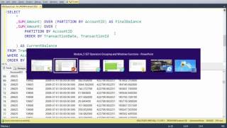 05 - Querying Microsoft SQL Server 2012 - SET Operators Grouping and Windows Functions