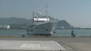 6月10日　実習船海友丸の入港接岸(Training ship Kaiyu Maru berths at port)