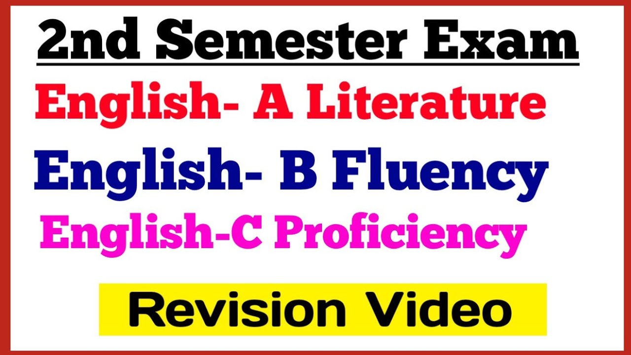 DU | English- A Literature, English B Fluency, English C Proficiency ...