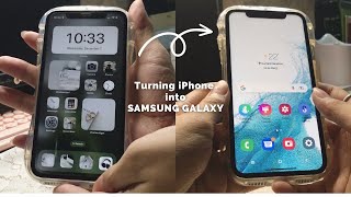 📲 iPhone turned and switched to samsung galaxy phone 😱 try galaxy demo 🤯 | hel frae