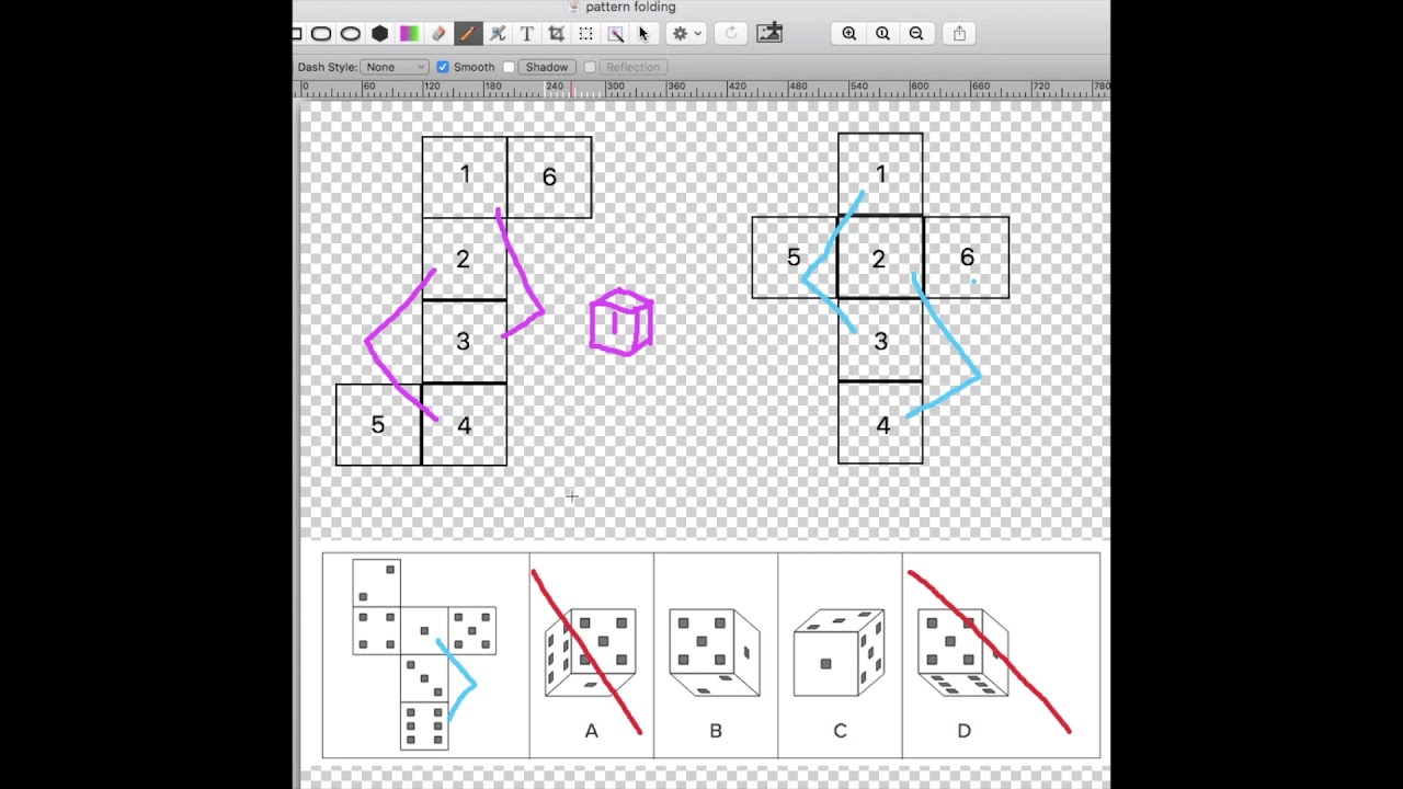 Pattern Folding - Cube Questions On The PAT Of The DAT - YouTube