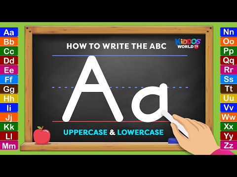 Learn to write the English alphabet in upper and lower case