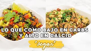 LO QUE COMO EN UN DÍA BAJO EN CARBOHIDRATOS Y ALTO EN CALCIO #VLOG ROASTING VEGGIES
