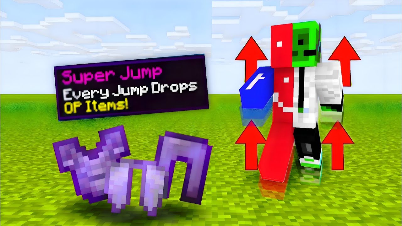 Minecarft But Jump Gives Op Items Youtube