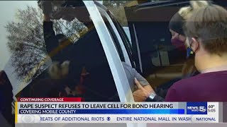 VIDEO: Rape Suspect refuses to leave cell for Bond Hearing