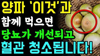 양파 먹을때 꼭 이것과 함께 먹어야 효능이 극대화될 수 있어요!  | 양파와 최고의 궁합 음식 3가지 | 양파 효능 최대화 조리방법 | 당뇨예방 | 혈관청소 | 암예방 |