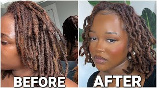 LOC BRAID OUT :: SHORT MED LENGTH LOCS :: EASY LOC STYLES