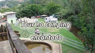 Dia de cachoeira e Tour no camping