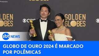 Celebridades do cinema e da televisão recebem premiação do Globo de Ouro| #SBTNewsnaTV (08/01/24)
