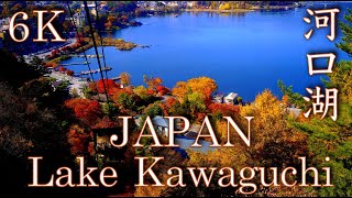 日本の絶景『河口湖ロープウェイの紅葉と富士山』/Japan “Autumn leaves and Mt. Fuji from Lake Kawaguchi”  LUMIX S1 河口湖遊覧船 【6K】