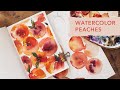 Paint Peaches Using Watercolors & Watercolor Sticks | Beginner Friendly Watercolor Journal Tutorial