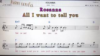 ROSANNA/To To💋노래방 반주*기타 코드 악보*가라오케💖Karaoke*Sheet Music*Chord*MR