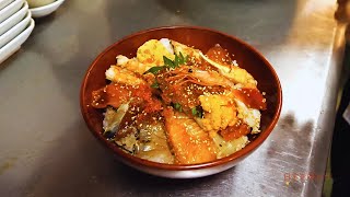 Sea Food Rush !!! Amazing Rice bowl served by restaurant -- Too busy 200 bowls gone within hours