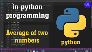 Average of two numbers in python programming.।। code learning।।