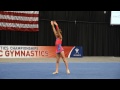 2015 usa gymnastics championships. level 8 floor. hana