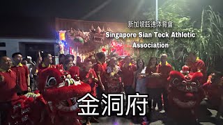 4k 新加坡鉉德體育會 Singapore Sian Teck Dragon \u0026 Lion Dance Cai Qing performance at 金洞府 7 Feb 2025