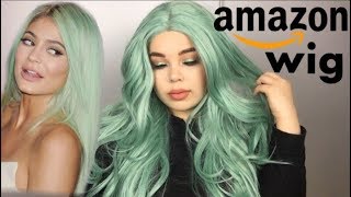 CHEAP Kylie Jenner Inspired Mint Green Wig | AMAZON Review/Unbox