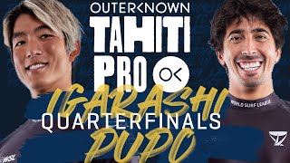 Kanoa Igarashi vs Miguel Pupo | Outerknown Tahiti Pro - Quarterfinals