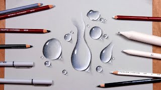 How to Draw Water Drops 3D Illusion