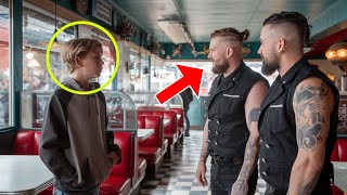 Bikers Mess With The WRONG Boy At The Restaurant