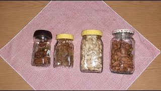 how to preserve dry fruits/কাঠবাদাম,কাজু বাদাম,কিসমিস,পেস্তা বাদাম এবং খেজুর সংরক্ষণ