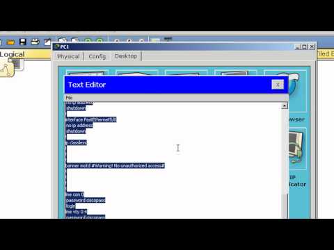 Restore a config file from a text file in Packet Tracer - Cisco CCNA Restore a config file from a text file in Packet Tracer - Cisco CCNA
