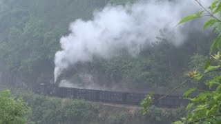 荣山窄轨 mixed push-pull train in Sichuan Province,China 四川省のミキストトレイン