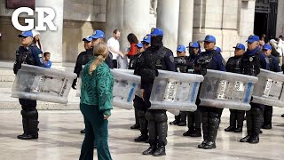 Despliegan operativo contra ambulantes en Centro Histórico