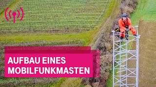 Gegen alle Widrigkeiten: Ein Mobilfunkmast wird gebaut