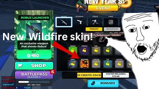 Buying a Wildfire camo for my LEGENDARY AUG A3! *ROBLOX GUNFIGHT ARENA*(no commentary)