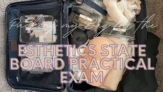 Packing my Bag for the Esthetics Practical State Board (NYS) \u0026 Everything I'm Bringing