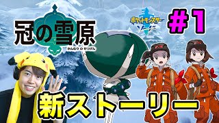 【ポケモンソード】新ストーリーが来たー！冠の雪原でいきなり伝説のポケモンに遭遇！#1【マスオゲームズ】