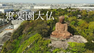 愛知県東海市、聚楽園大仏をドローンで空撮【モトブログ】