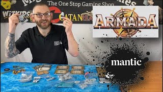 Mantic Games Armada - a closer look at the Basilean and Dwarf fleet, acrylic bases \u0026 templates