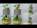 DIY DINOSAUR THEME CANDY CAKE TOWER + JUNGLE SAFARI THEME CANDY CAKE TOWER | BIRTHDAY IDEAS