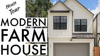 Touring a MUST SEE Farm Style Modern Townhouse in The Heights Houston Texas