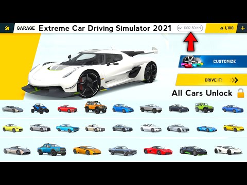 Todos los autos desbloqueados – Extreme Car Driving Simulator 2021 – Distancia completada de 1000 KM – Juego de autos