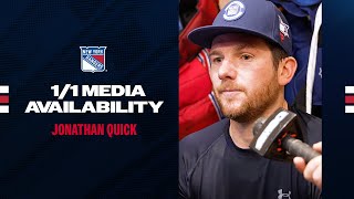 NYR Practice: Jonathan Quick Media Availability | Jan. 1, 2025