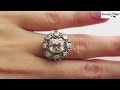 revived rococo...gia 1.37ct antique vintage old mine cushion diamond 18k ring italy 1935