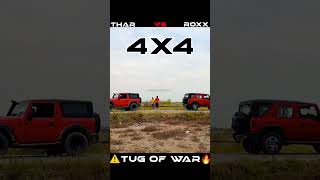 Mahindra Thar vs Mahindra Thar Roxx TUG OF WAR ⚠️🔥