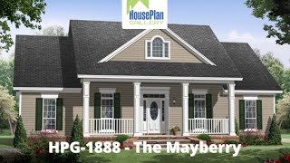 HPG-1888-1 - The Mayberry - 1,888 SF, 3 Bed, 2 Bath House Plan by House Plan Gallery