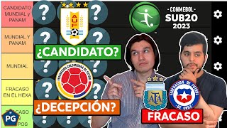 TIERLIST y PREDICCIÓN SUDAMERICANO SUB20 2023 CONMEBOL (HEXAGONAL y FRACASOS)