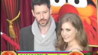AMY ADAMS and fiancee DARREN LeGALLO attend movie premiere