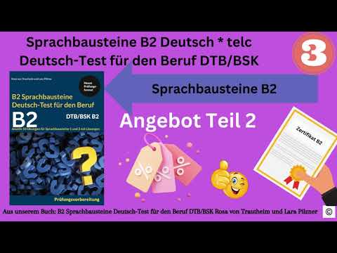 Sprachbausteine B2 Deutsch-Test Für Den Beruf B2 DTB/BSK Telc Teil 2 ...