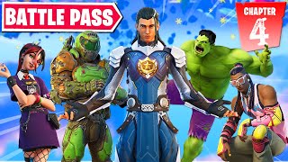 NEW *CHAPTER 4* BATTLE PASS in Fortnite! (reaction)