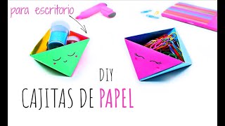 DIY CAJITAS DE PAPEL FÁCILES / DIY Organizador De Escritorio / Manualidades Con Papel