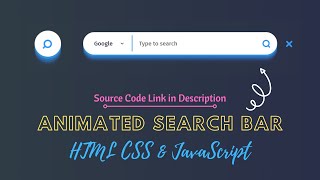 Animated Search Bar Using HTML CSS & JavaScript | Keyframe Effects