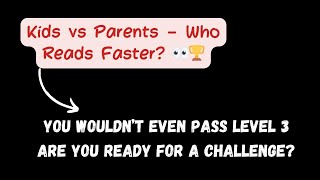 Speed Reading Test for Kids & Parents | Improve Reading Skills in Just 50 Seconds!