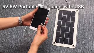 portable usb flexible solar panel 5v 6w for cellphone fan and power bank