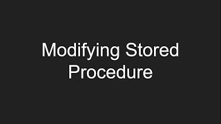 Modifying Stored Procedure in SQL server | Stored Procedure Tutorial